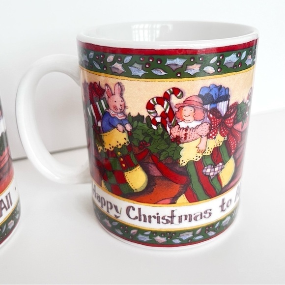Vintage 4 Piece Christmas Story by Portmeirion Coffee Tea Mug Set Size 12 oz. - Picture 7 of 15